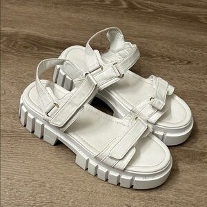 Forever 21 White Strap Sandals